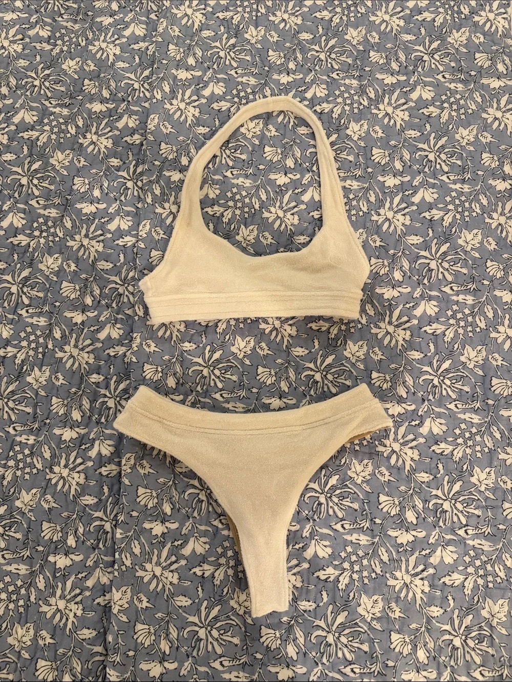 Frankie’s Bikini Terrycloth Two-Piece Bikini Set